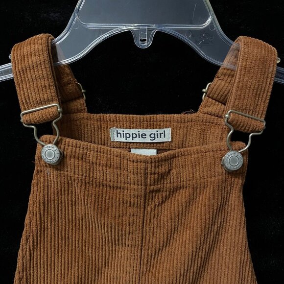Hippie girl Brown Overall  Dress Sz 7 - Picture 5 of 6